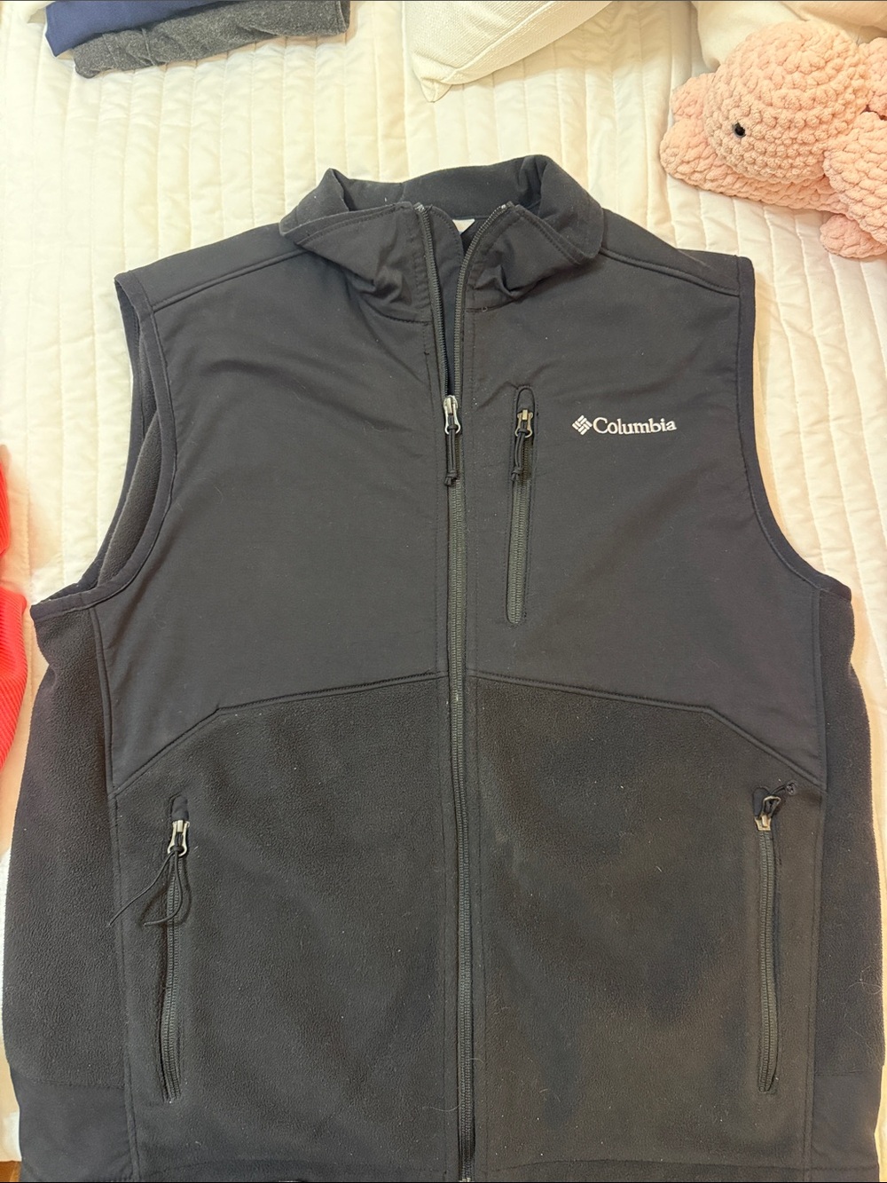 Columbia Black Softshell & Fleece Vest